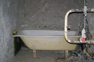 Этапы ремонта в ванной.