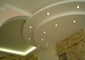 Многоуровневые потолки из гипсокартона (фото)